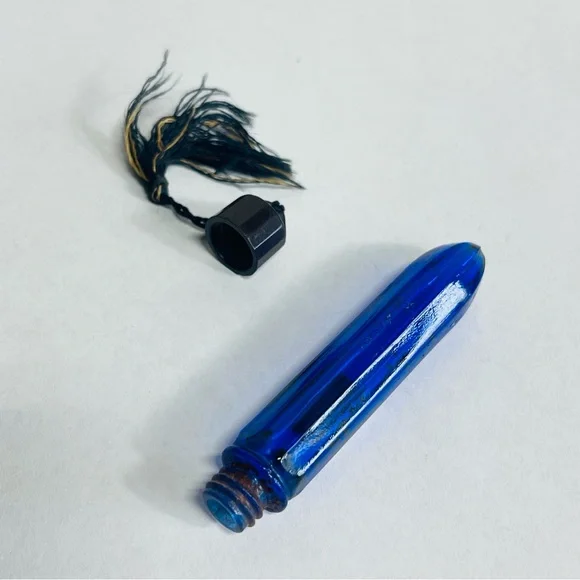 Evening In Paris Bourjois Real Parfum Perfume Blue Glass FRANCE ANTIQUE Empty - Picture 6 of 8